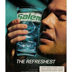 1989 Salem Cigarettes "The Refreshest" Vintage Print Ad (L6)